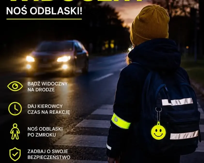 Jesienna kampania OSP: odblaski ratują życie na drogach