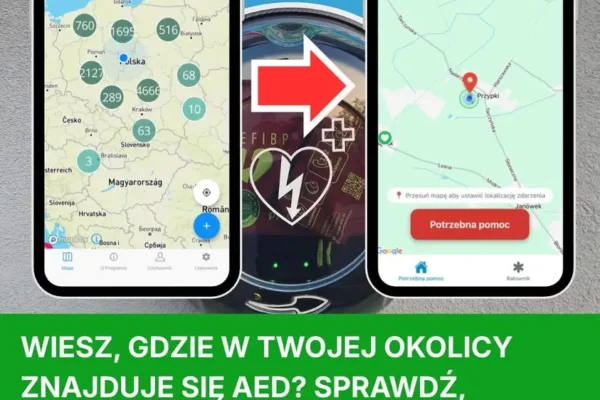 Aplikacja Reanimator Community pomaga aktualizować bazę AED w Polsce