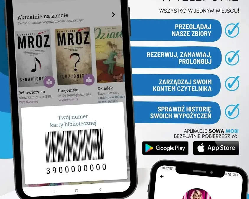 Sowa MOBI w bibliotece w Zdunach – książki zawsze pod ręką w smartfonie