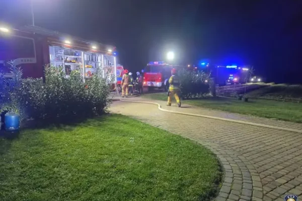 Pożar kotłowni w Bestwinie – akcja strażaków trwała blisko 1,5 godziny