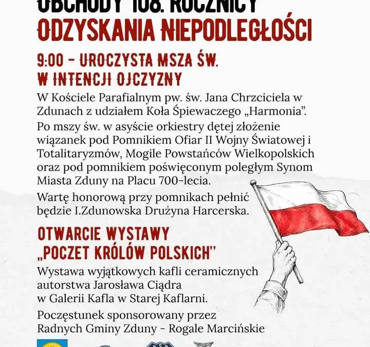 Zduny świętują 108. rocznicę odzyskania niepodległości – program obchodów