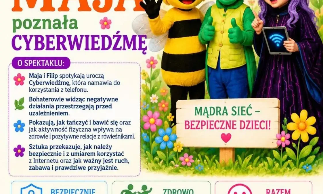 Spektakl „Cyberwiedźma” w Kinie Mieszko – teatr FORMA uczy dzieci bezpiecznego Internetu