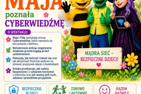 Spektakl „Cyberwiedźma” w Kinie Mieszko – teatr FORMA uczy dzieci bezpiecznego Internetu