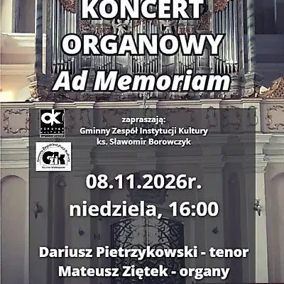 Koncert organowy w Koźminie Wielkopolskim – 8 listopada 2026