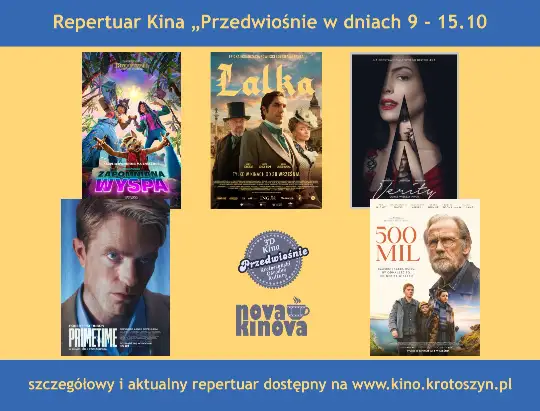 Repertuar Kina 3D Przedwiośnie w Krotoszynie na dni 9–15 października 2026
