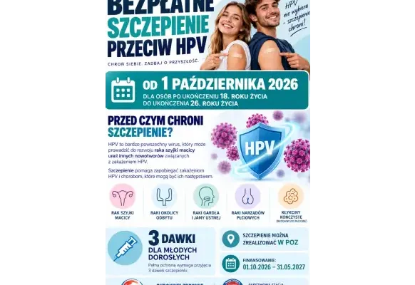 Bezpłatne szczepienia przeciw HPV w powiecie krotoszyńskim – start 1 października