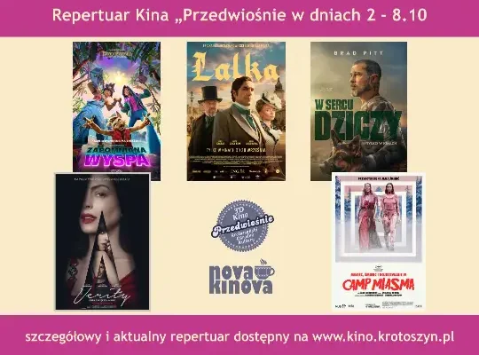 Repertuar Kina 3D Przedwiośnie w Krotoszynie: premiery, koncert i stand-up (2–15 października)