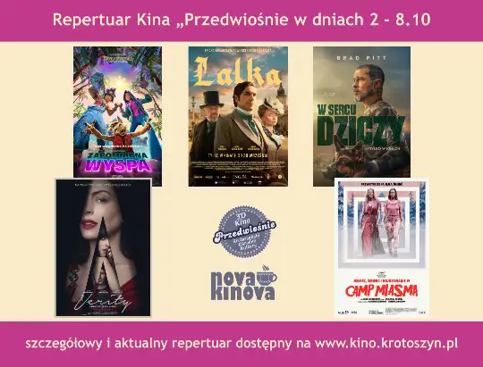 Repertuar Kina 3D Przedwiośnie w Krotoszynie: premiery, koncert i stand-up (2–15 października)